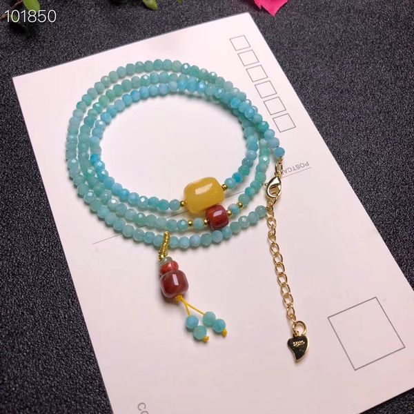 

wholesale 4mm beads natural amazonite bracelet with natural baltic amber red agate women fashion jewelry, Golden;silver