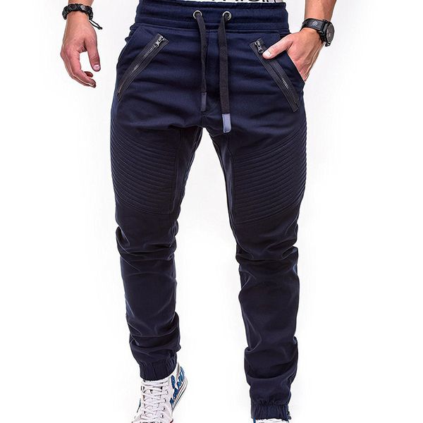 

2018 casual men's trousers men's pants, Black