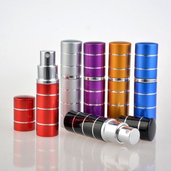 

10 ml round head electrified aluminium portable glass inner gallbladder perfume essential oil bottling,6 colors