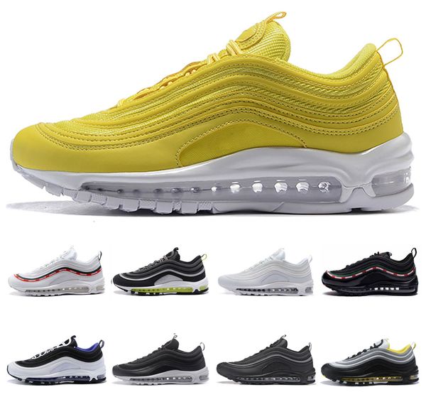 

2018 new color 97 x og ean wother poon port running hoe triple white balck ilver bullet metallic gold men women athletic neaker