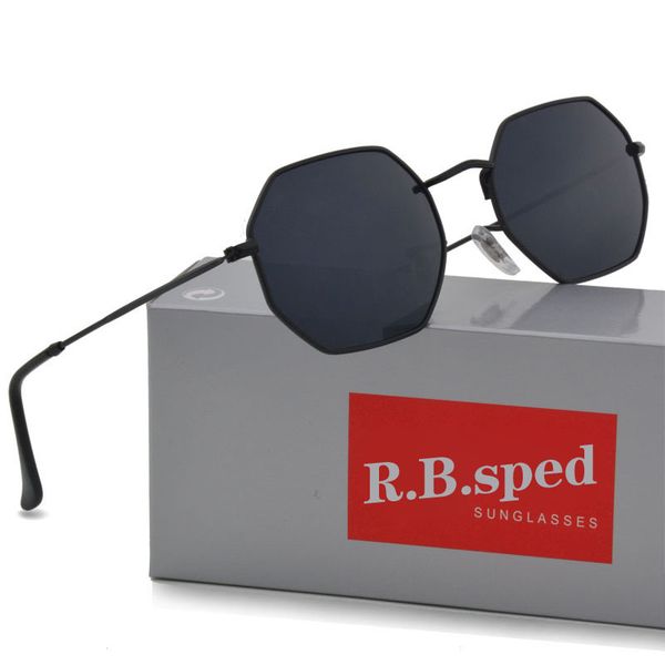 

brand sunglasses men women new arrival polygon sunglass feminino masculi mirror sun glasses oculos de sol with brown cases and box, White;black