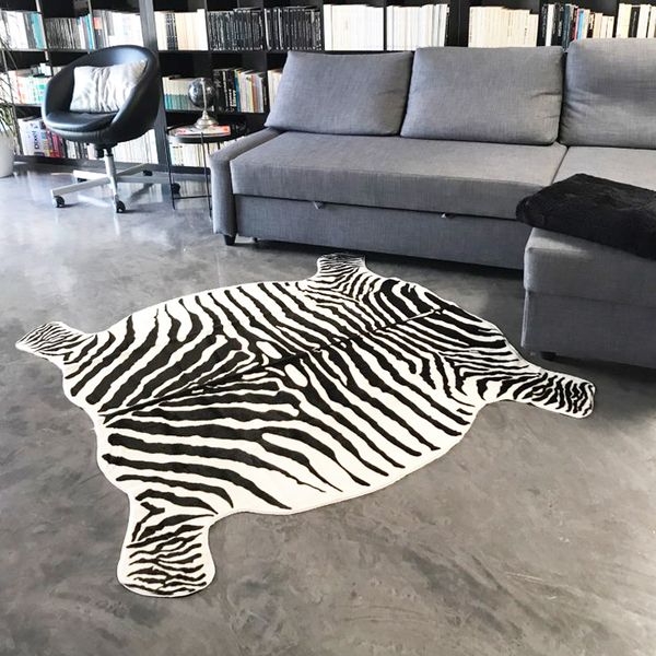 Grosshandel Neue Ankunft Kuh Zebra Teppich Und Teppich 135x145 Cm