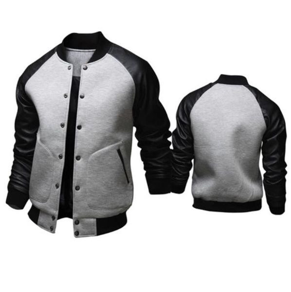 

мужская тонкий бейсбол куртка пальто мода прохладный большой карман прилив спорт пальто куртка для мужчин мужской причинно верхняя одежда, Black;brown