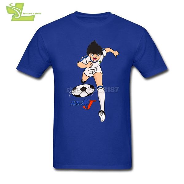Captain Tsubasa Cool T Рубашки мужской круглый воротник с коротким рукавом футболки горячие продажи хлопок