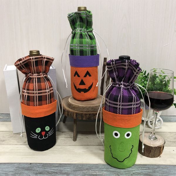 

party decorations supplies decor cotton halloween gift bag wine cover bottle wrapper holiday bottle clothes dress, hallows eve