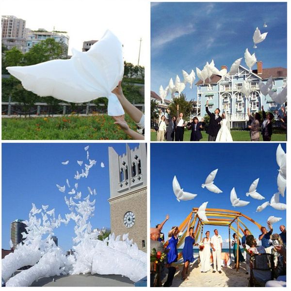 

pigeon balloon eco-friendly peace white dove balloons pigeon wedding party decor biodegradable foil helium balloons for party