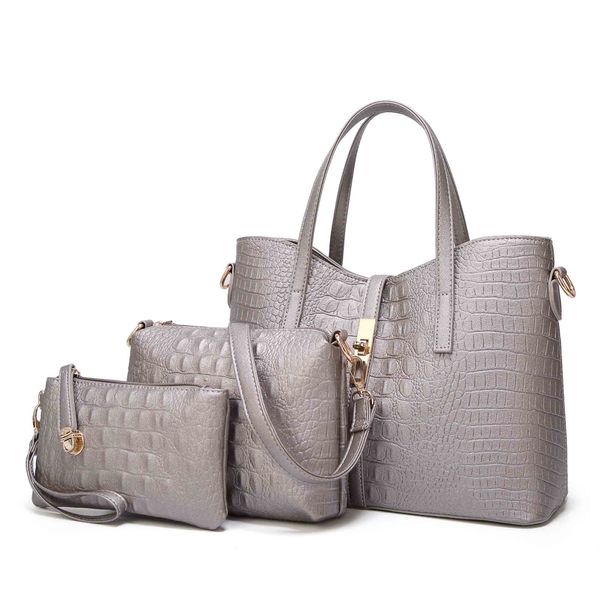 

Pink sugao purses and handbags composite bag pu leather crossbody bag tote shoulder clutch purse messenger bag set 3pcs high quality