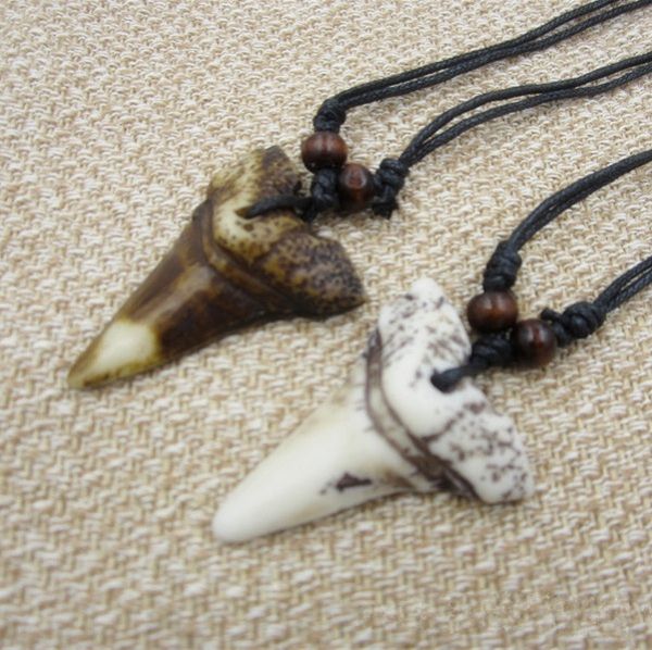 

Imitation yak bone carving hark tooth charm pendant wood bead retro necklace amulet gift travel ouvenir d0655 1
