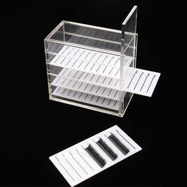 

false eyelashes storage box 5 layers acrylic pallet lash holder for eyelash extension individual lash volume display stand f1675