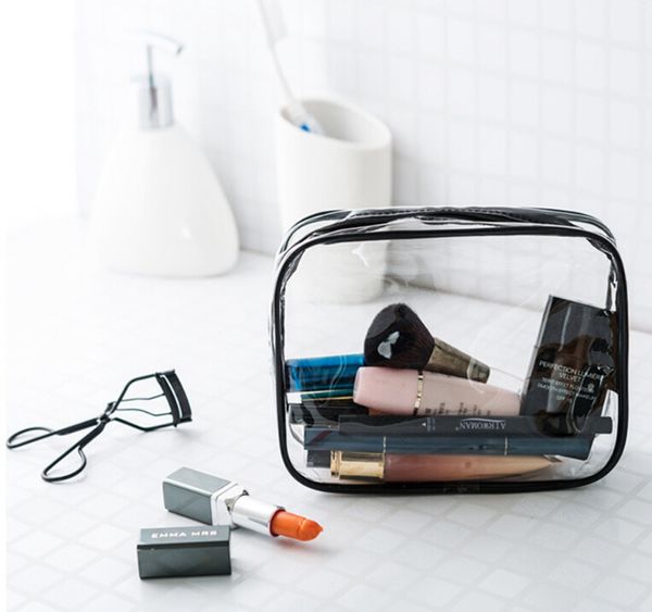 

transparent pvc cosmetic bag travel makeup bag zipper make up organizer storage pouch toiletry beauty wash kit case