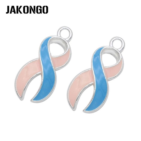 

jakongo 10pcs silver plated pregnancy infant loss awareness hope ribbon charms pendants for jewelry making diy handmade 23*11mm, Bronze;silver