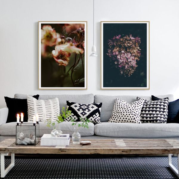 

nordic modern style wither flowers pgraphy canvas poster print wall art pictures for living room bedroom dinning room studio