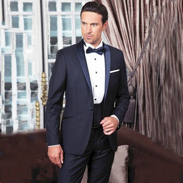 

new arrival shawl laple black men suits for wedding slim fit groom tuxedos terno masculino man blazers 3 piece jacket pants vest, Black;gray