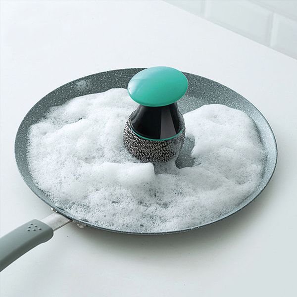 

creative cleaning brushes wire ball brush kitchen washing pan bowl dish brush tools stainless steel cleaning ball hh7-386