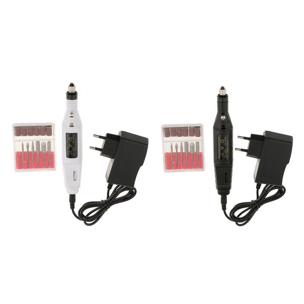 

2018 protable mini electric file nail drill manicure machine kit eu plug nail art equipment