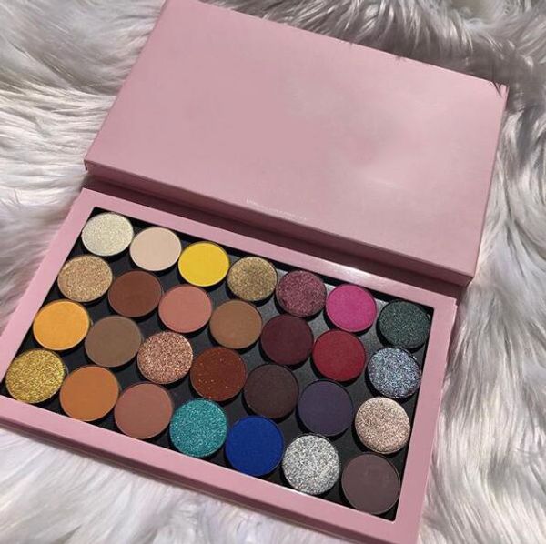 

kyle 28color eyeshadow palette shimmer satin matte finishes high pigment eyeshadow one open palette new arrival makeup