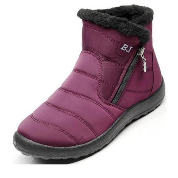 2018 schnee stiefel frau schuhe winter weibliche warme pelz wasser-beständig obermaterial plus größe mode rutschfeste sohle neue stil