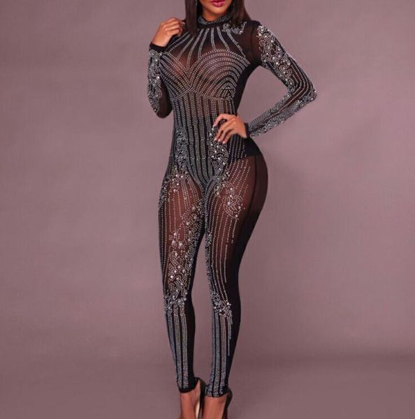

explosion models nightclub women's new drilling mesh piece trousers multicolor wholesale, Black;white