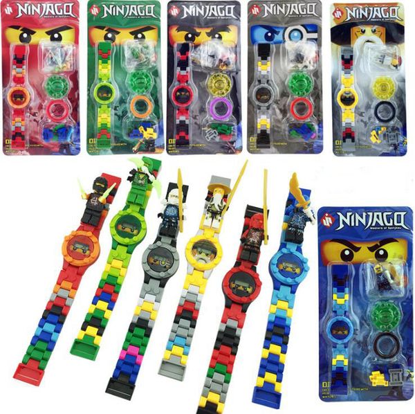 

Super heroes DC Мстители строительные блоки оригинальный box часы ниндзя кирпичи детские