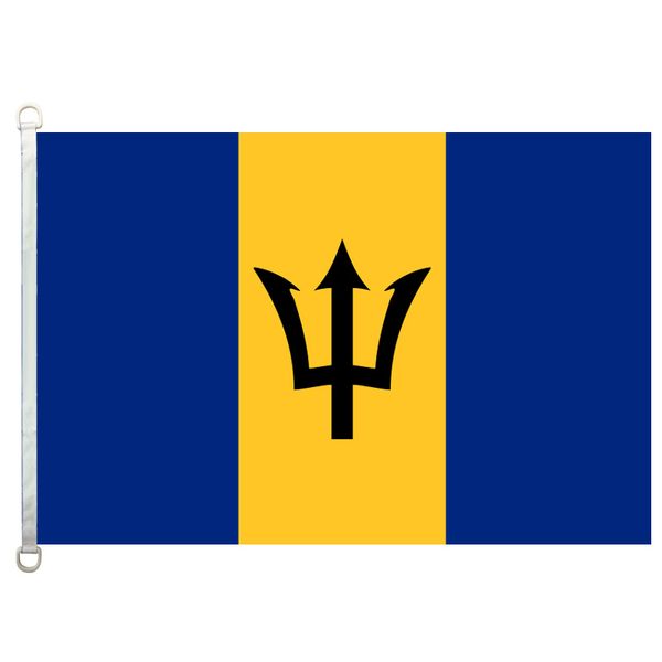 

good flag]barbados flags banner 3x5ft-90x150cm 100% polyester country flags, 110gsm warp knitted fabric outdoor flag