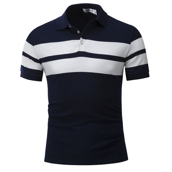 

new fashion men's casual polo shirt stripes short sleeve men slim designer cotton breathable polo shirts men polo selling, White;black