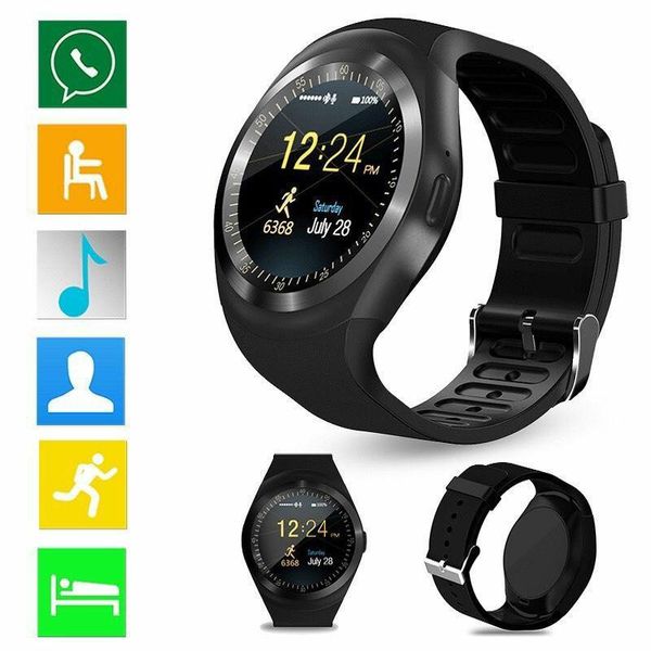 SOVO SG55 Bluetooth Y1 Relógio Inteligente de Fitness Compatível com Android Smart PhonesSupport SIM Cartão TF Com Whatsapp E Facebook