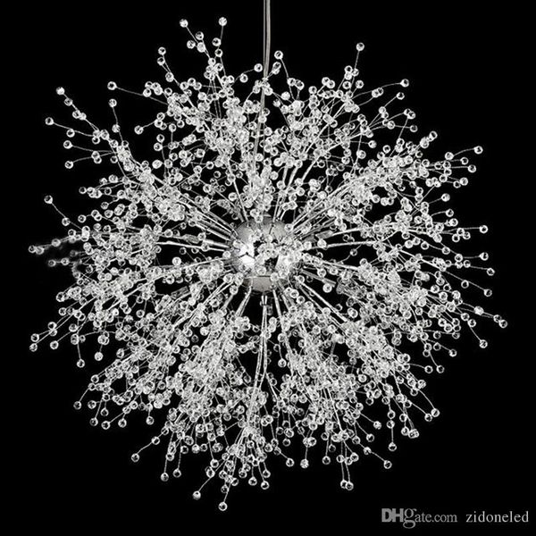 

modern dandelion crystal chandeliers lighting pendant hanging lamp for bedroom kitchen dining room indoor lighting fixture