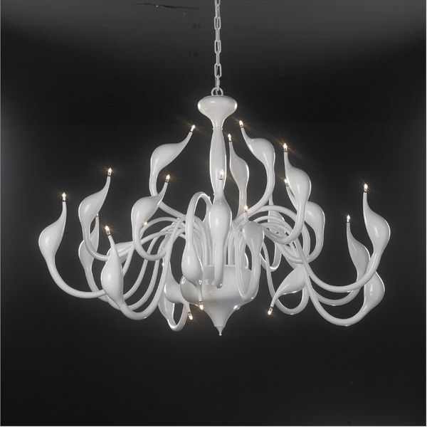 

art deco decoration european 12/18/24 arms led gold chrome red white swan chandeliers pendant light lamp ceiling bedroom living room bar