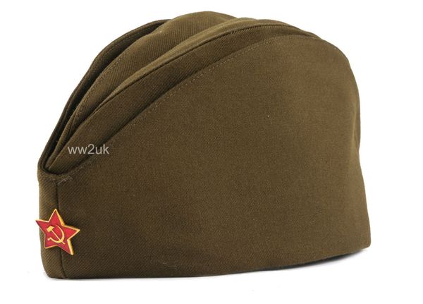 

wwii ussr soviet army garrison cap with badge in sizes - world store, Black;white