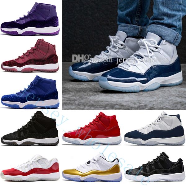 

new 11 11s mens basketball shoes high gym red midnight navy win like 82 96 bred 72-10 space jam 45 barons prm heiress black stingray sports