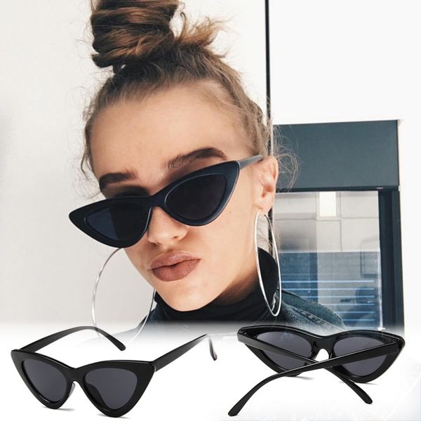 Wholeale nuovi occhiali da sole retrò a triangolo cat eye occhiali da sole alla moda con montatura in plastica piccola occhiali da sole vendita calda ultimo stile spedizione gratuita