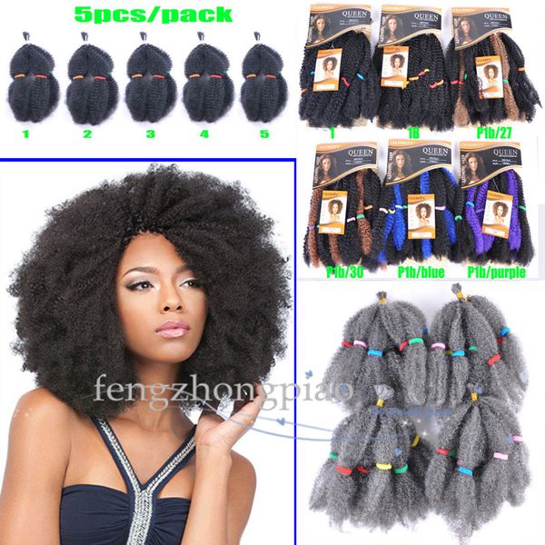 Fzp 12inch Afro Kinky Bulk Hair Crochet Synthetic Braiding