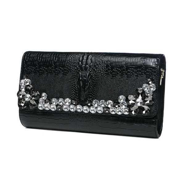 

cowhide genuine leather day clutches female chain shoulder bag diamond edge lady envelope evening bag crossbody hand clutch