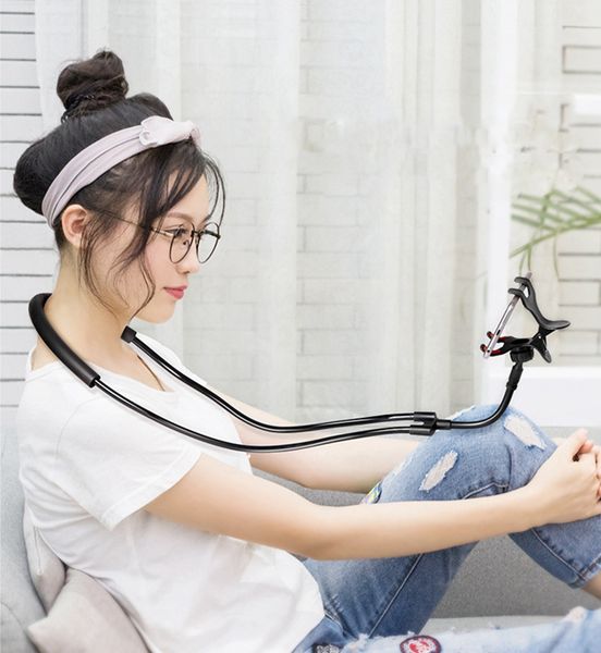 

Universel Ленивый Шеи Висит Держатель Телефон Стенды Ожерелье Мобильный Телефон Крон