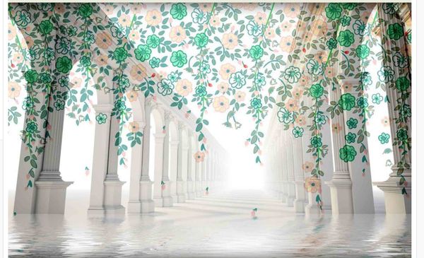 

3d wallpaper custom 3d mural wallpaper european-style minimalist architectural landscape wallpaper mural painting for living room