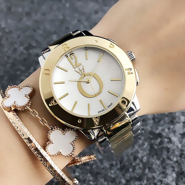 

Мода бренда наручные часы женские Девочка металла стальной ленты кварцевые часы