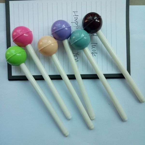 

500 pcs/lot personalized creative stationery colorful lollipops neutral pen creative cute gel pen chancellory student stationery