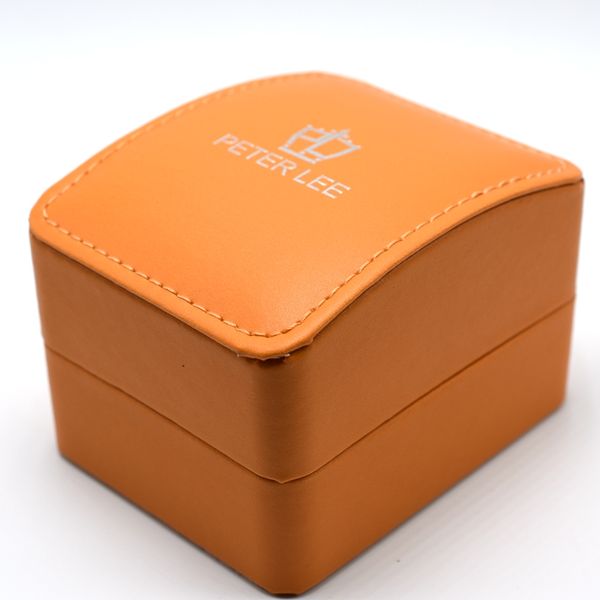 

peter lee brand fashion luxury orange leather watch box with pillow package case watch jewelry storage gift box, Black;blue