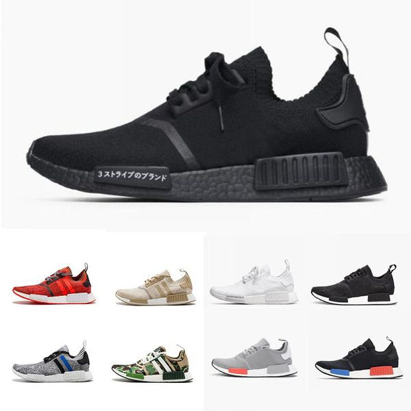 

2018 Оптовая R1 Обувь Скидка Дешевые Япония красный серый NMD Runner R1 Primeknit PK Низкая мужс
