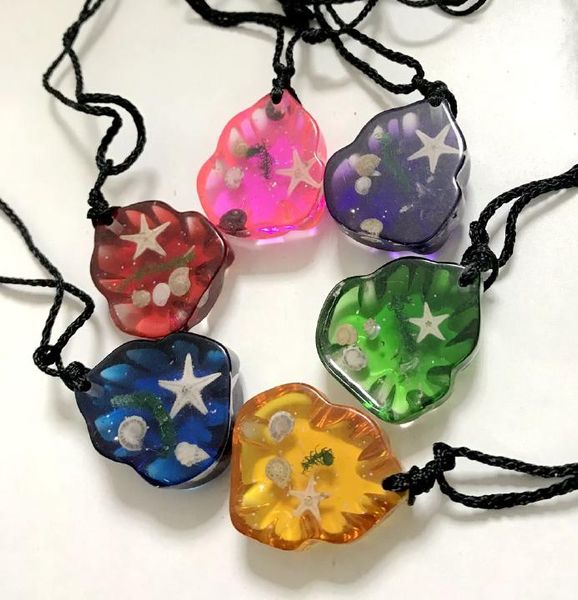 

yqtdmy 12 pcs colorful pendant starfish charming hawaii brand new, Silver