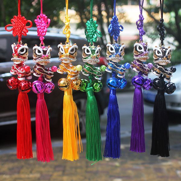 Knot cinese con Bell Lion Dance Auto Auto Auto Accessore fatti a mano Cela Cina Specialità Gift Creative Pendant 122566