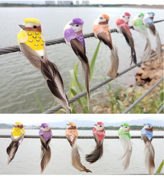 

diy artificial birds animal resin figurine craft bird carft resin living room decoration magnet paw little birds g606s, Silver