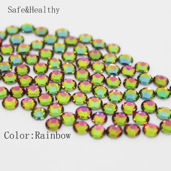 

rainbow ss3-ss34 rhinestones back flat round nail art decorations and stones non ix rhinestones crystals for diy glass, Silver;gold