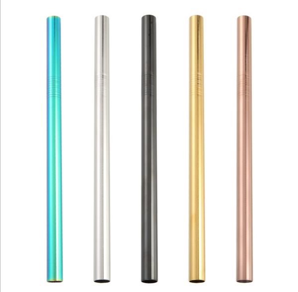 

Whole ale wide traw 304 tainle teel 21 5cm traight bent reu able wide drinking traw dia 8mm 10mm 12mm drinking traw color mixed