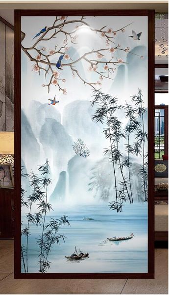 

3d wallpaper custom p new chinese ink landscape painting pen and bird porch background wall decorative muals wall paper for walls 3 d