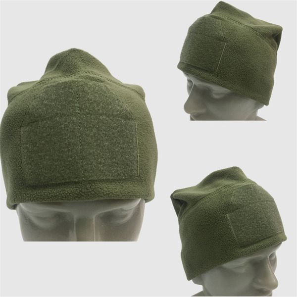 

men women winter outdoor riding sports thermal fleece hat climbing hunting hiking windproof warm soft elastic tactical molle cap, Black;white