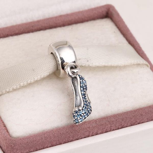 

925 sterling silver jewelry cinderella sparkling slipper charm beads fits bracelets necklace for women jewelry making, Bronze;silver