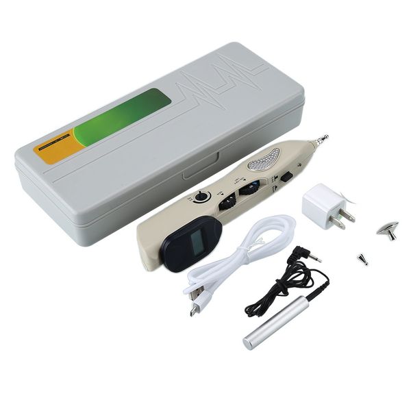 

Digital electronic acupuncture device ma age pen pointer with reflux tick activate meridian pain relief durable