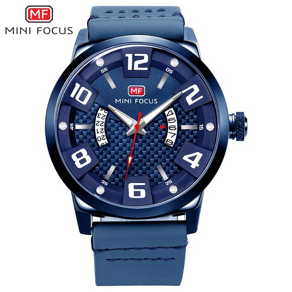 

minifocus brand army waterproof watch fashion sport men wristwatch male genuine leather quartz clock for gentlemen, Slivery;brown