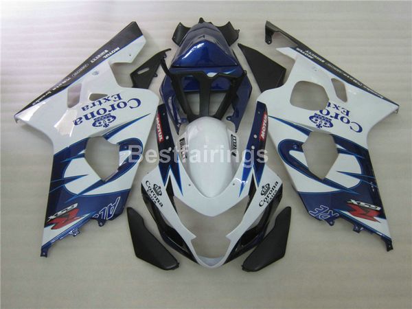 Kit carenatura 7gifts per SUZUKI GSXR600 GSXR750 2004 2005 bianco blu nero GSXR 600 750 K4 K5 carenature QQ10